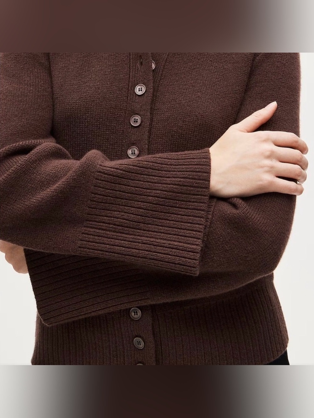 J.Crew Milano-Stitch Cinched-Waist Cardigan Lambswool Brown XS NWT - Picture 5 of 10
